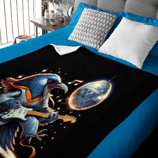 Disco Ball Guitar Raven Baby Blankets
