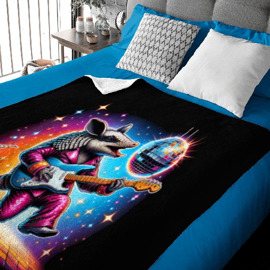 Disco Ball Guitar Armadillo Baby Blankets