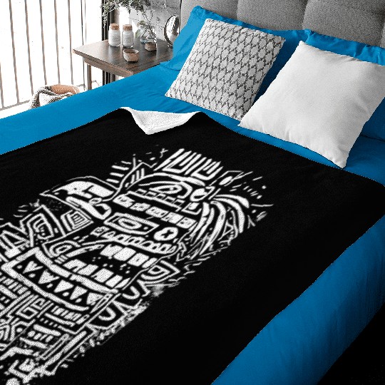 Aztec God Ancient Mythology Tezcatlipoca Eagle Baby Blankets