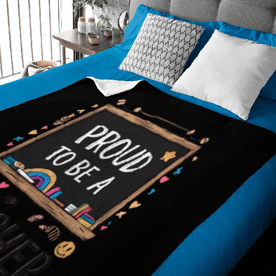 Proud to be teacher Baby Blankets
