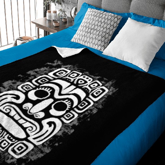 Maya God Mayan Mythology Kauil Mask Baby Blankets