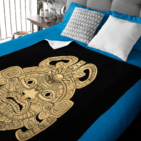 Maya God Mayan Mythology Ancient God K'inich Ahau Baby Blankets