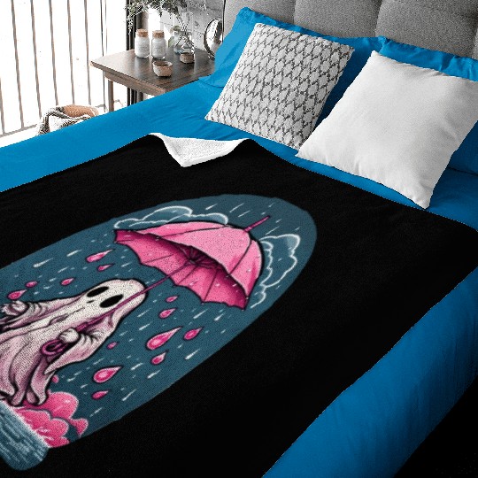 Ghost Tattoo Drawing Baby Blankets