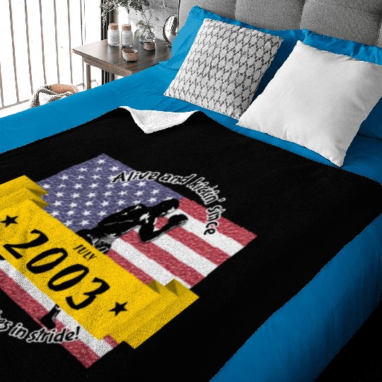 21st birthday Alive and kickin since 07/2003 Baby Blankets