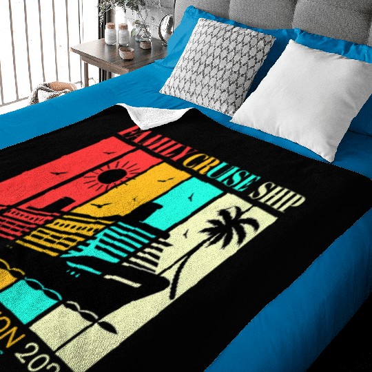Family Cruise Ship Vacation Trip Baby Blankets