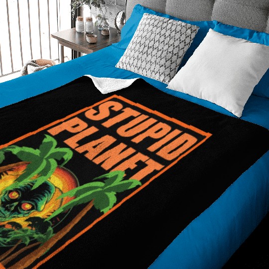 stupid planet Baby Blankets
