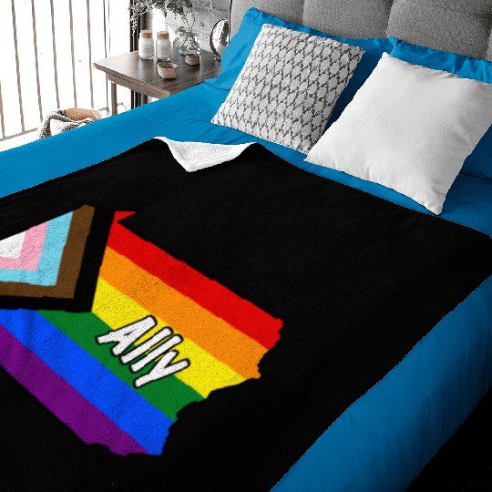 Pennsylvania Pride Ally Progress Flag Baby Blankets