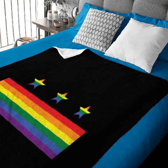 Washington DC Gay Pride Parade Rainbow Flag Baby Blankets