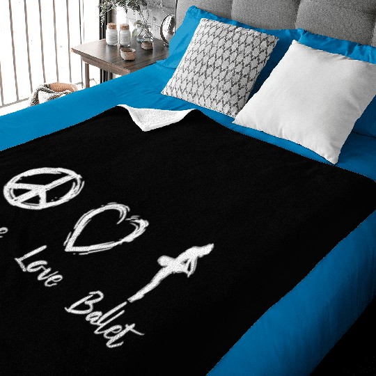 I Love Ballet Baby Blankets