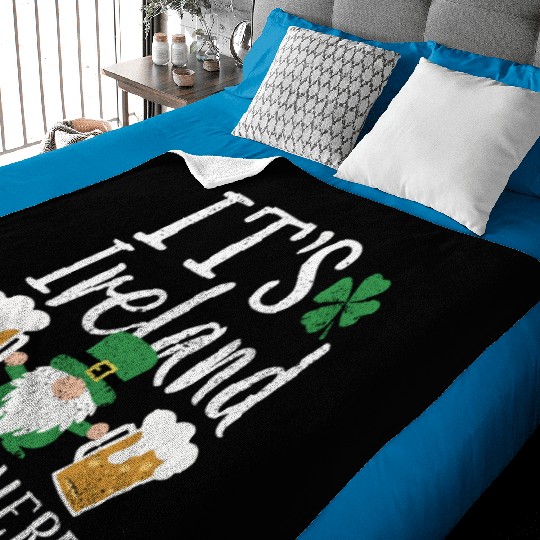 Its Ireland Somewhere Irish Gnome St Patrick's Day Baby Blankets