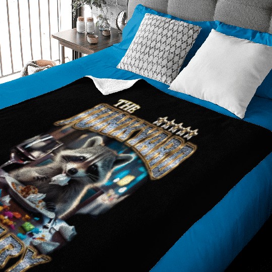 The Junkyard Eatery Funny Raccoon Bootleg Baby Blankets