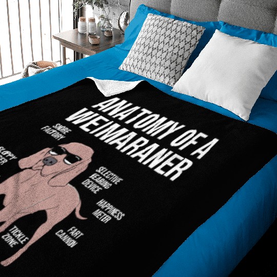 Dog With Sunglasses Anatomy Of A Weimaraner Baby Blankets