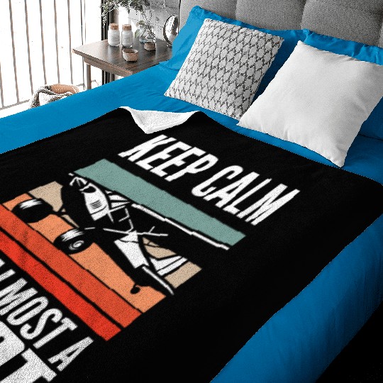 Pilot Training Saying Flight School Baby Blankets