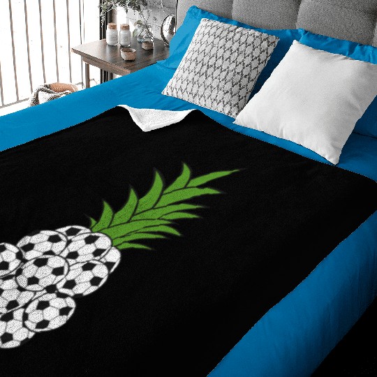 PINEAPPLE SOCCER BALL Baby Blankets