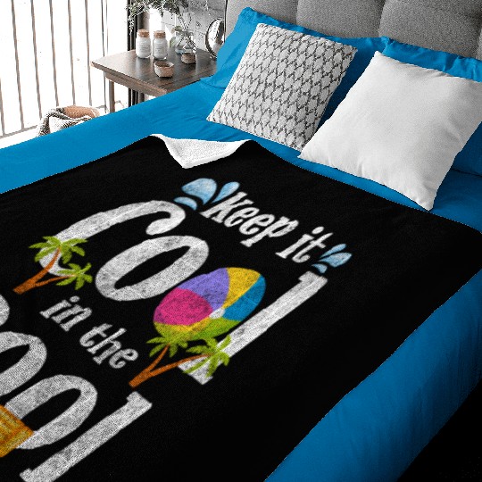 Pool Party Diving Vacation Swimming Trunks Baby Blankets