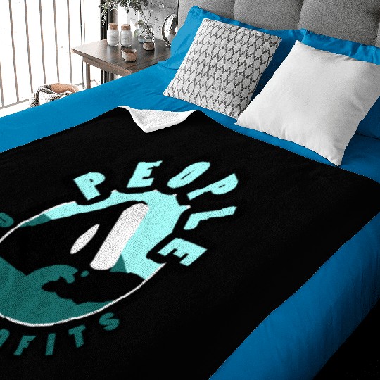 Orca People Over Profits Baby Blankets