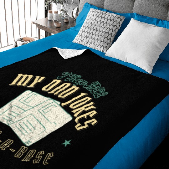 Funny dad jokes from son or daughter fathers day Baby Blankets