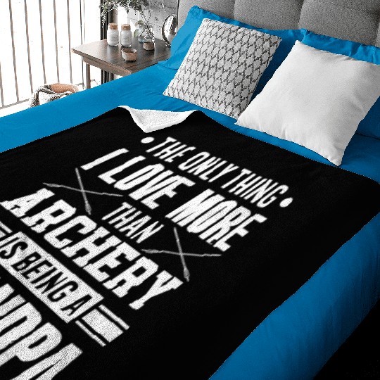 Bow Grandpa Archery Baby Blankets