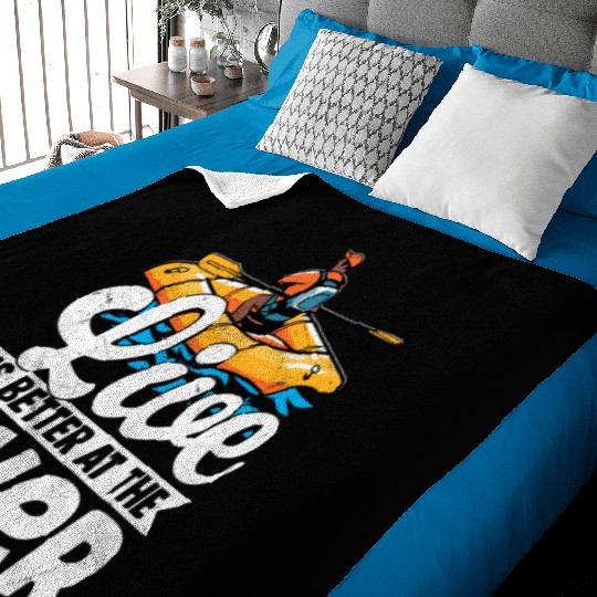 Live Is Better At The River White Water Rafting Baby Blankets