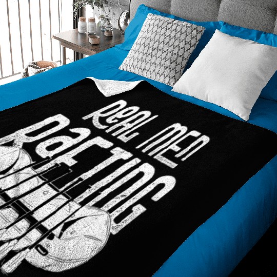 Real Men Rafting White Water Wild River Paddling Baby Blankets