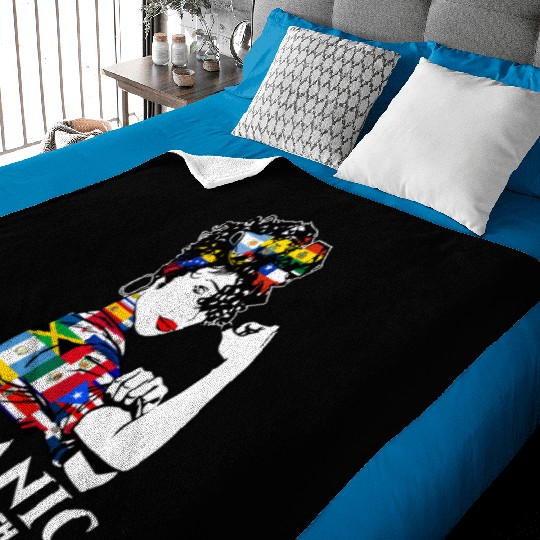 Hispanic Heritage Month Latino Countries Flag Baby Blankets
