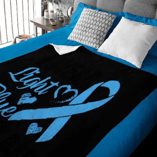 I wear Light Blue for my dad Prostate cancer Baby Blankets