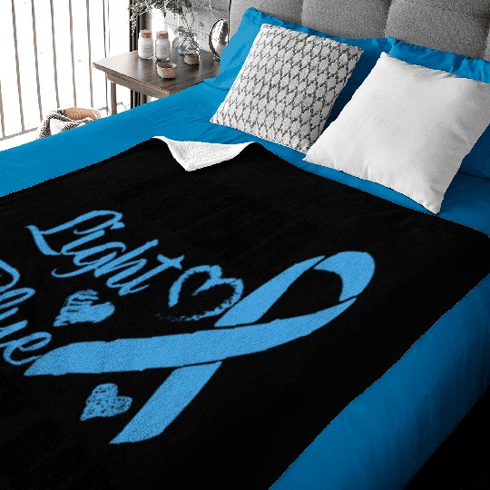 I wear Light Blue for my dad Prostate cancer Baby Blankets