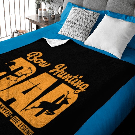 Retro The Man The Myth The Legend Bow Hunting Dad Baby Blankets