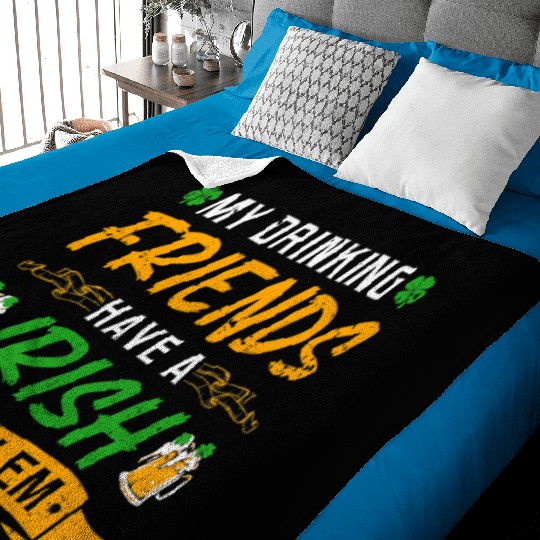 St Patricks Day Drinking Friends Irish Problem Baby Blankets