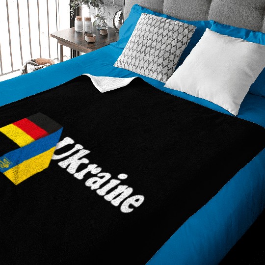 Germany Ukraine Tryzub Flag Baby Blankets