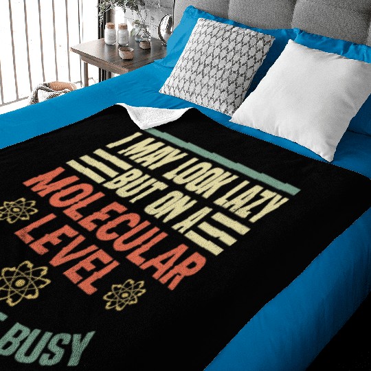 Biologist Science Nerd I May Look Lazy Funny Baby Blankets