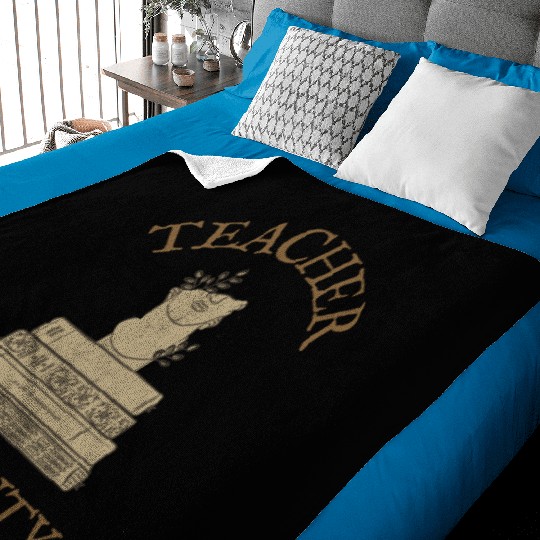 Teacher Off Duty Reading Teacher Baby Blankets