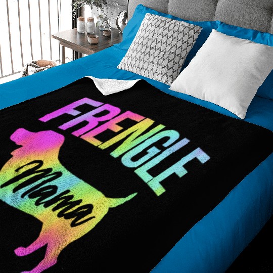 Frengle Dog Cute Rainbow Frengle Mama For Dog Mom Baby Blankets