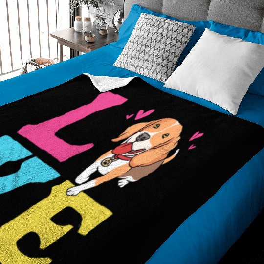 Cute Frengle Dog Love For Dog Mom Baby Blankets