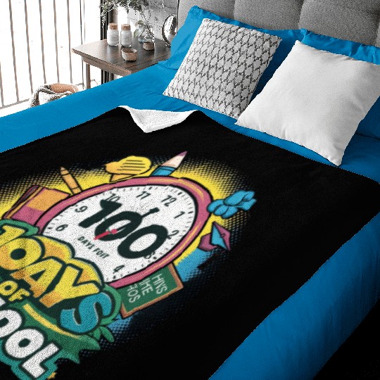 100 Days of School Baby Blankets Design