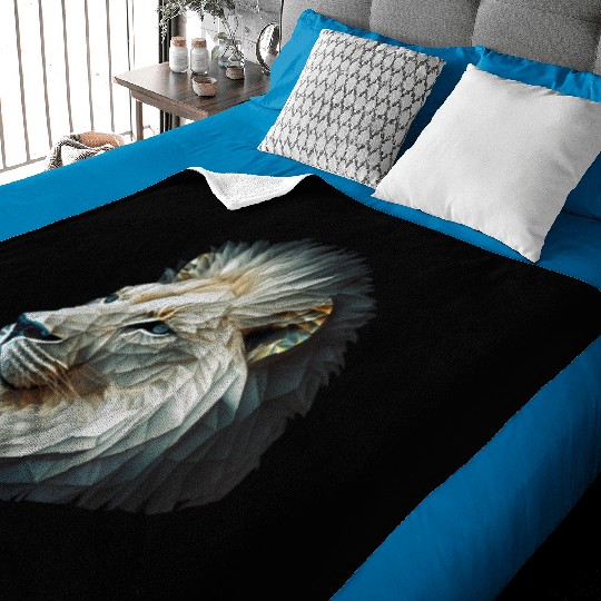 Polygon Animal Print White Baby Blankets