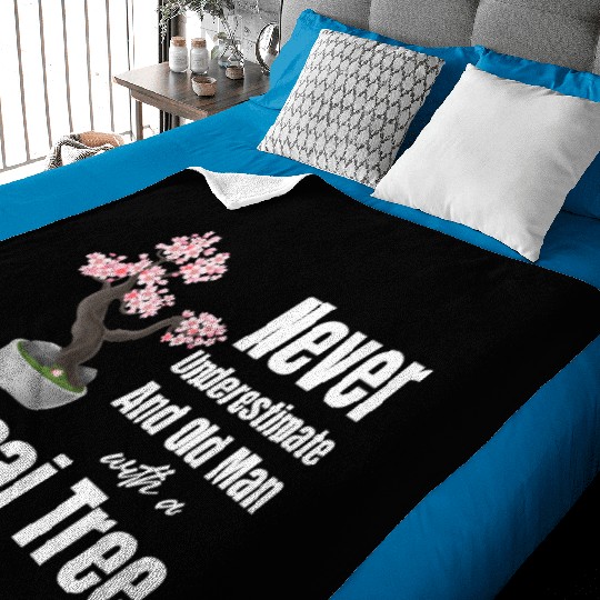 Never Underestimate An Old Man With A Bonsai Tree Baby Blankets