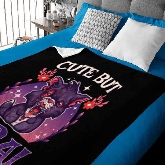 Cute but Feral! Wild Cat Party Concert Cat Lovers Baby Blankets