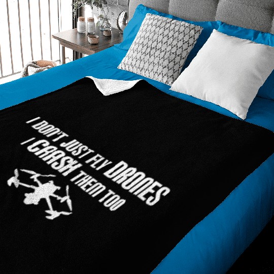 FPV Drone Crash Quadrocopter Drones Baby Blankets