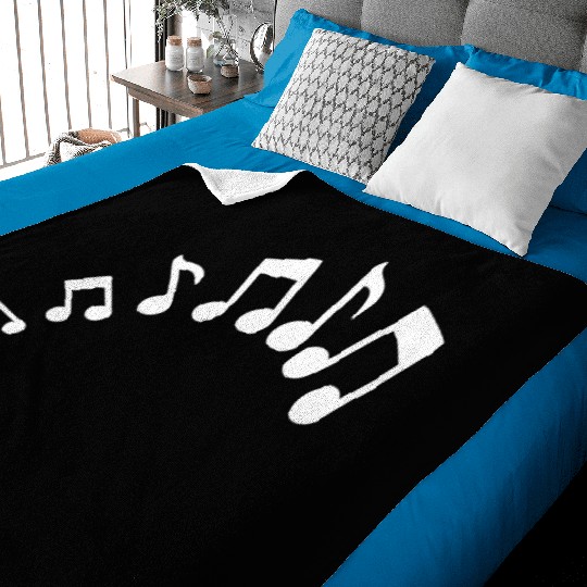 Many music nout Half Circle Musical Sound Love Baby Blankets