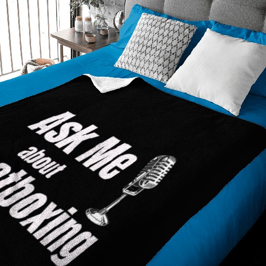 Ask Me About Beatboxing Funny Drummer Hiphop Baby Blankets