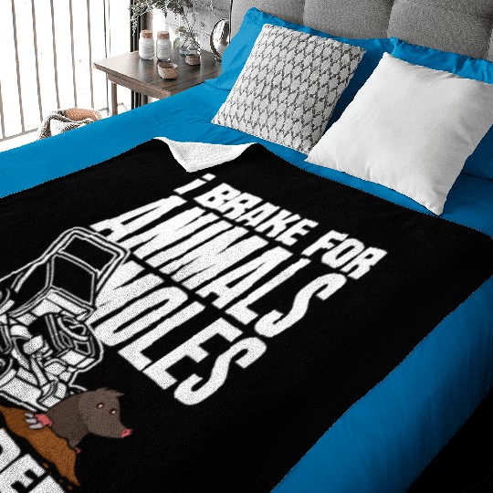 Landscaper Gardener Lawn Mowing Mole Baby Blankets