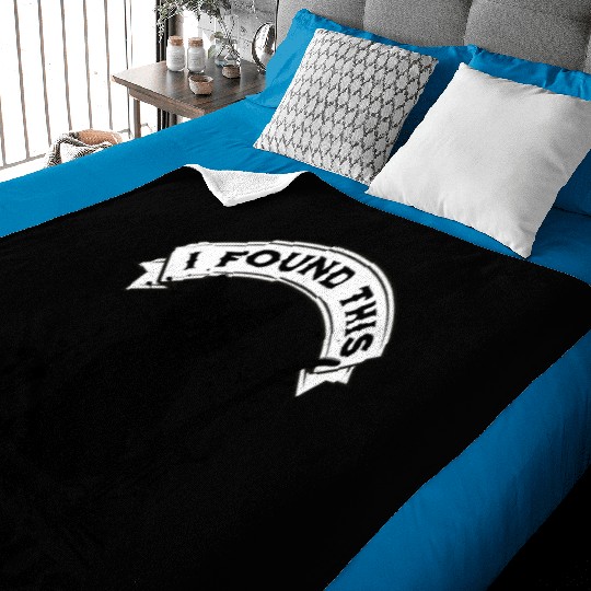 I Found This Humerus Black Cat With Human Bone Baby Blankets