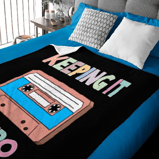 KEEPING IT RETRO - 90's RETRO CASSETTE TAPE DESIGN Baby Blankets