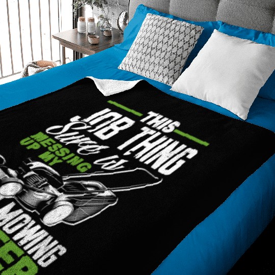 Landscaper Gardener Lawn Mowing Career Baby Blankets