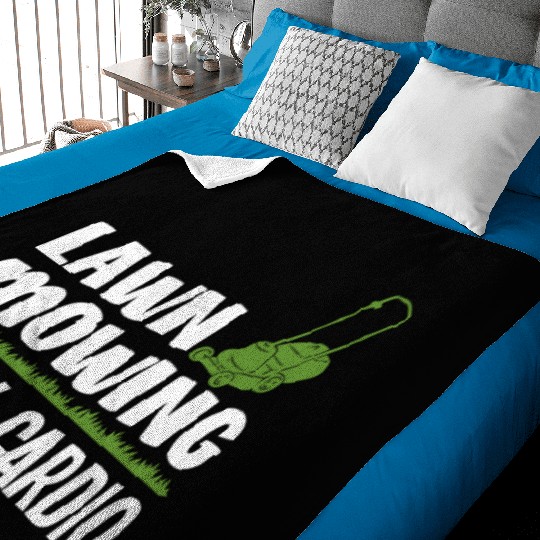 Landscape Gardener Lawn Mowing Cardio Baby Blankets
