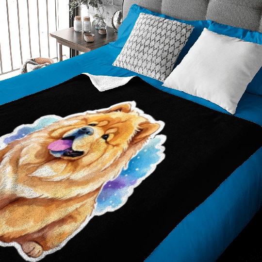 Chow Chow Watercolor Baby Blankets
