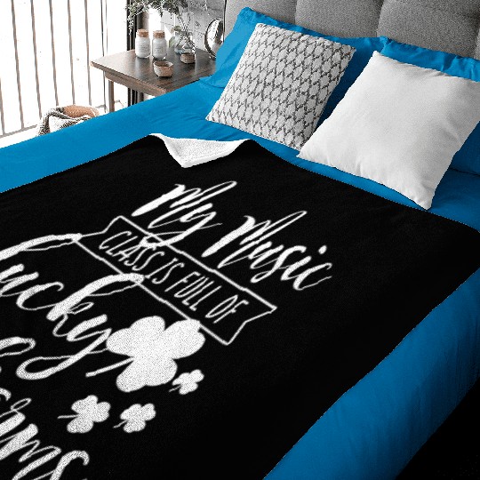 Womens Music Teacher Saint Patricks Day Funny Baby Blankets