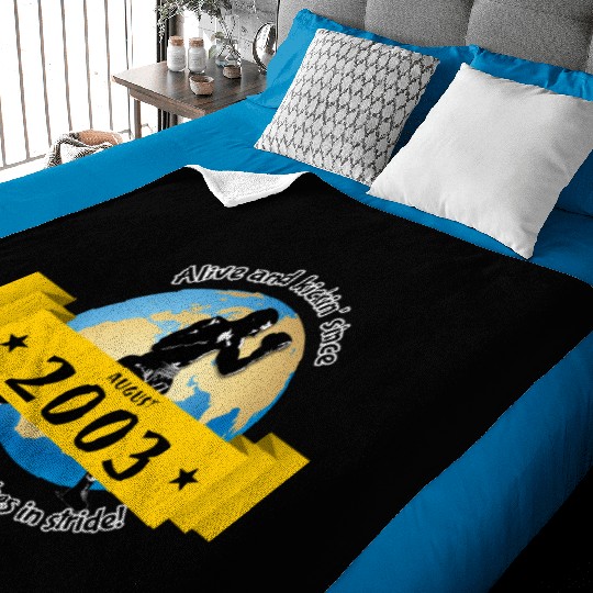 21st birthday Alive and kickin since 08/2003 Baby Blankets