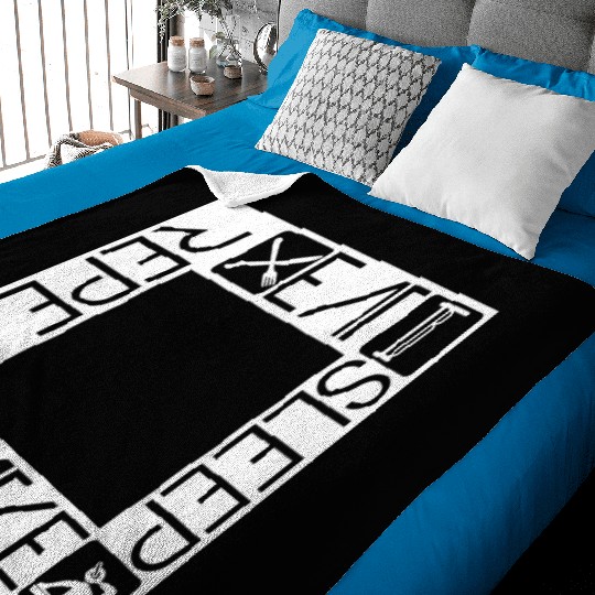 Eat Sleep Rave Repeat Daily Dance Music Party Life Baby Blankets